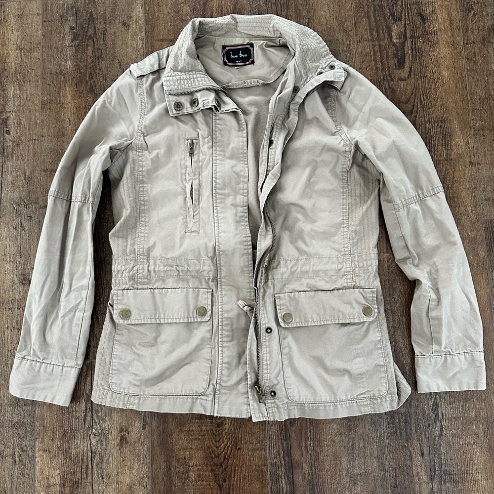 Love Tree Light Tan Utility Jacket